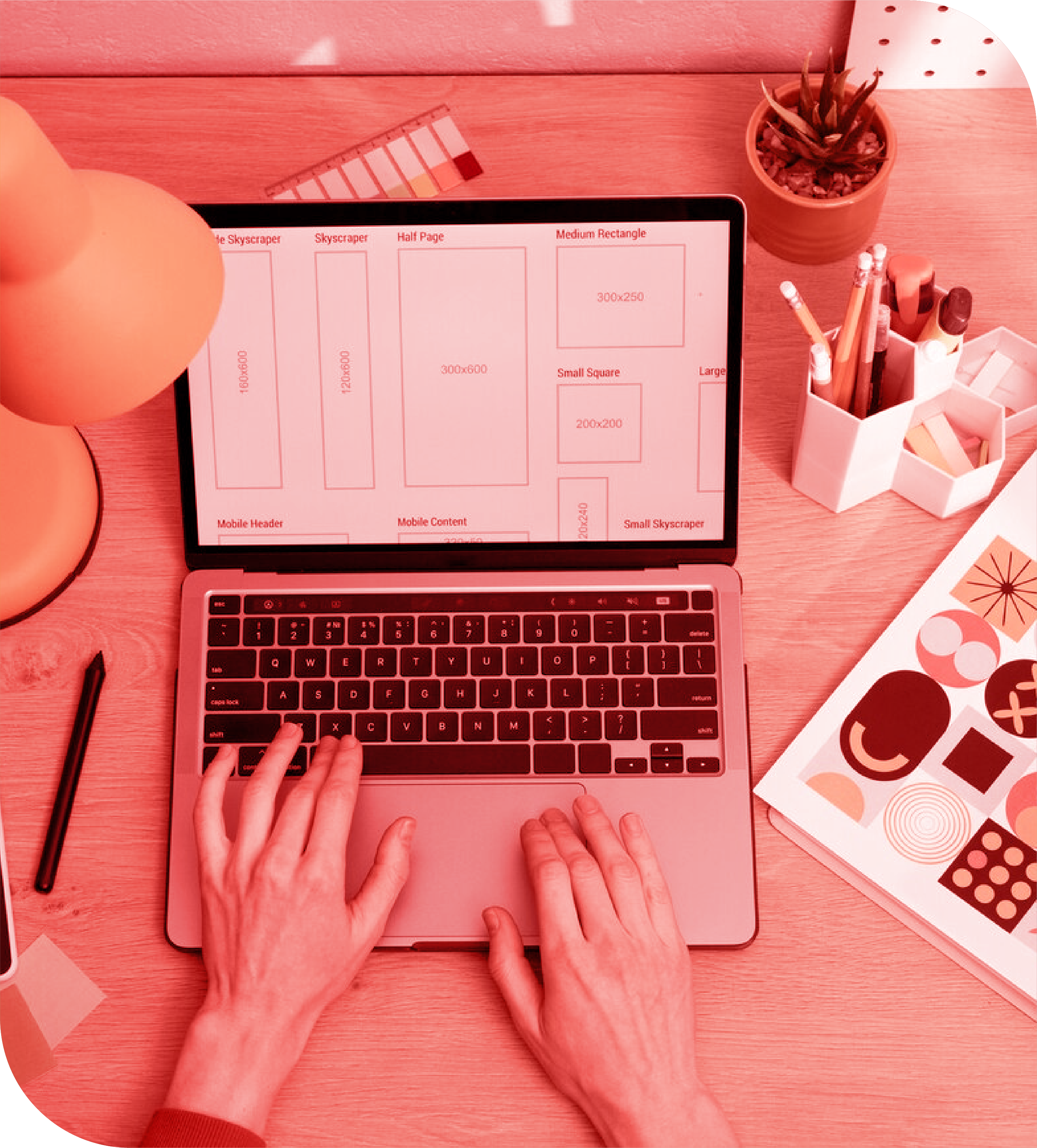 Espacio de trabajo de diseño y marketing digital